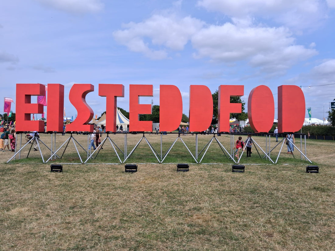 An Eisteddfod 2025 sign at the National Eisteddfod in Wrexham. Photo by Els Pam Pels, CC BY 4.0, via Wikimedia Commons.