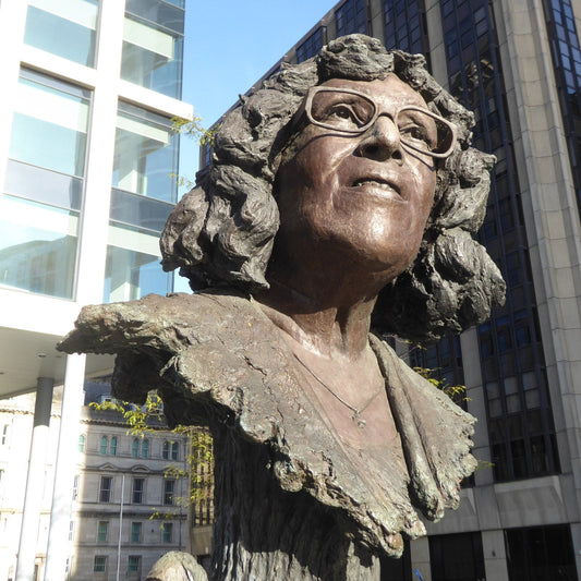 Sculpture of Welsh headteacher and campaigner Betty Campbell in Cardiff