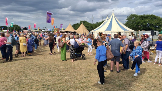 View across the National Eisteddfod Maes in Wrexham in 2025.