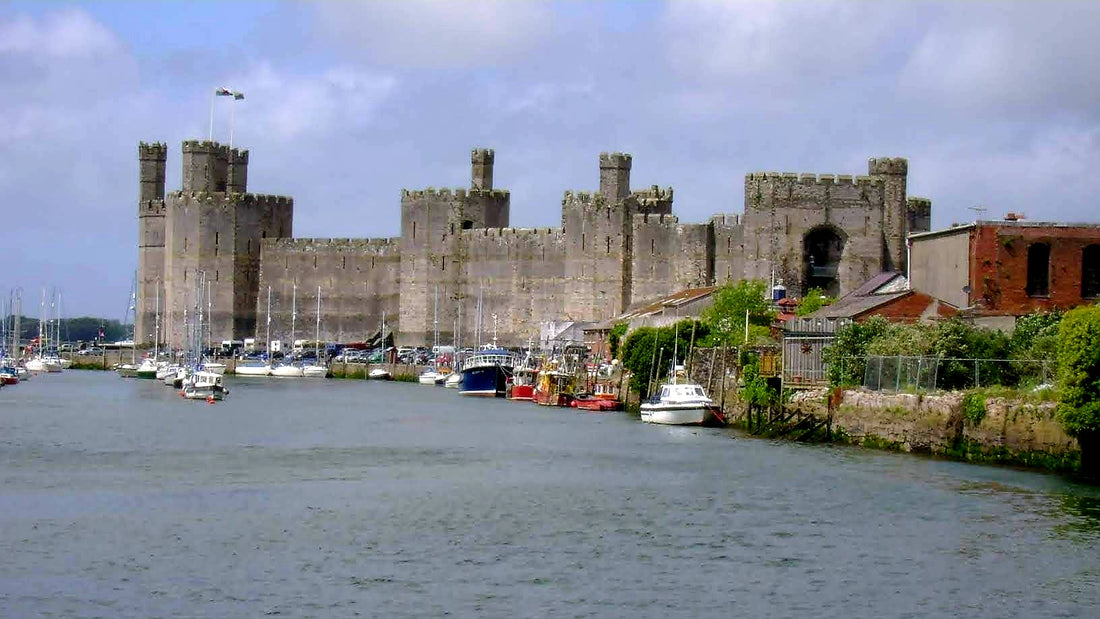 Caernarfon Castle beside the Menai Strait