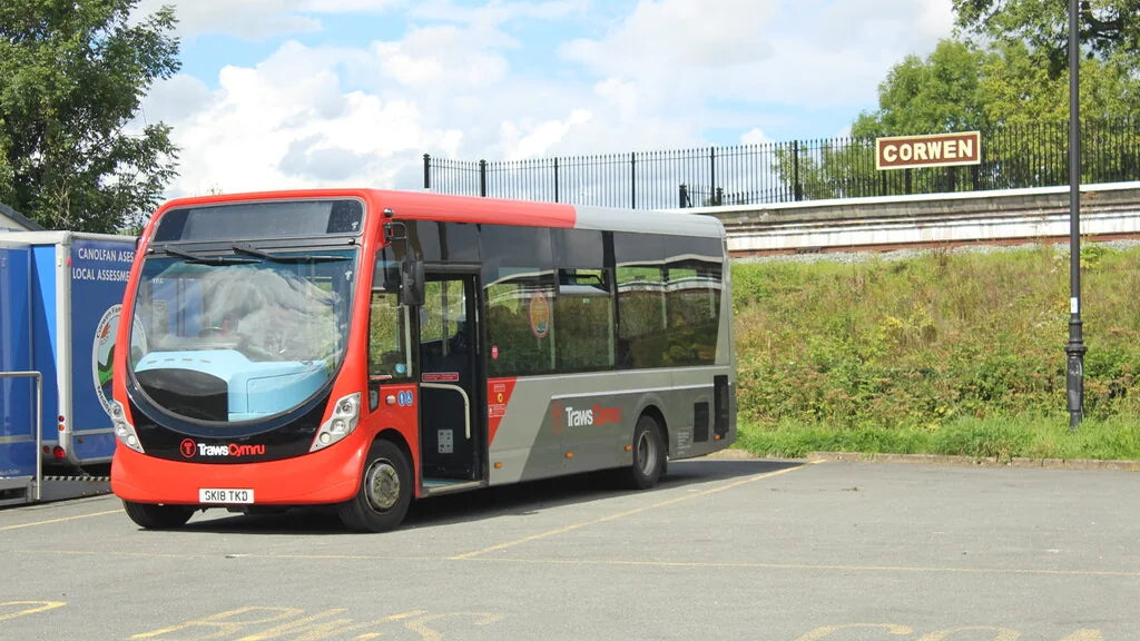 TrawsCymru bus at Corwen in North Wales