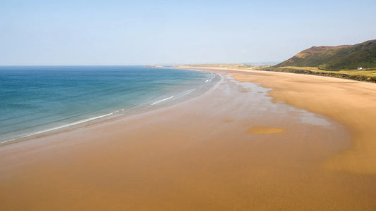 Rhossili Bay and its sweeping sandy beach on the Gower Peninsula in Wales