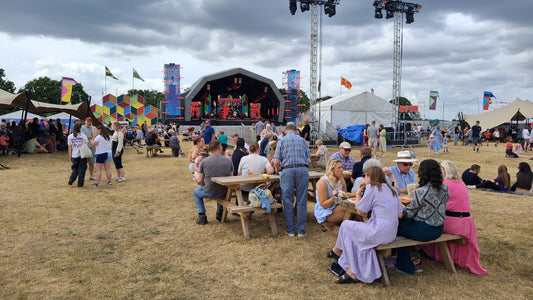 Llwyfan y Maes stage at the 2025 National Eisteddfod in Wrexham.