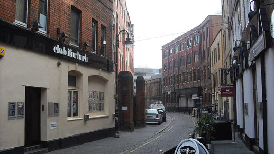 Womanby Street in Cardiff, a central street in the city's live music scene