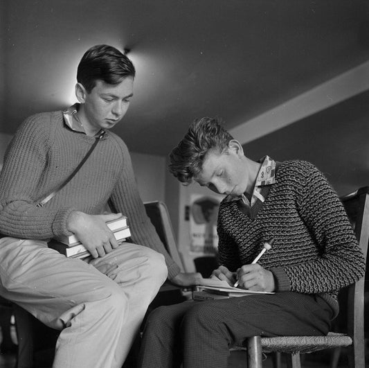Learners taking part in a Welsh course at Coleg Harlech in 1963