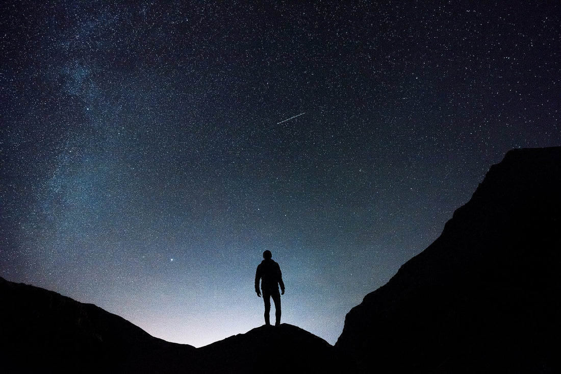 Star-filled night sky above Eryri National Park